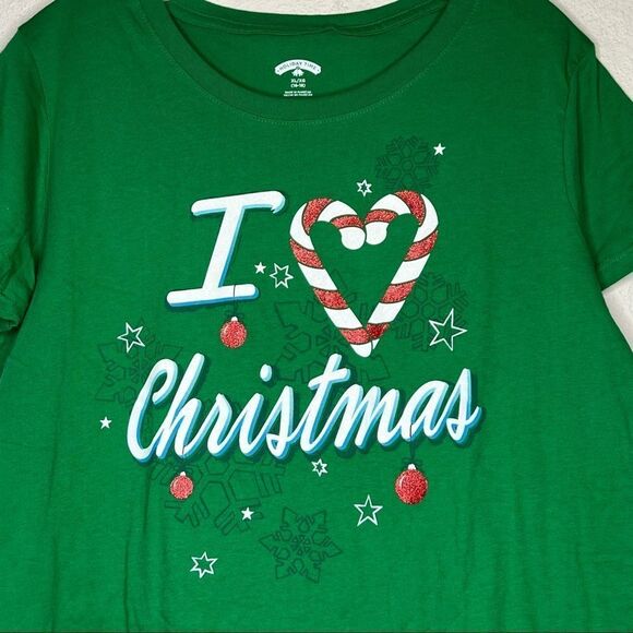 Holiday Time "I Love Christmas" T-Shirt - Picture 2 of 5